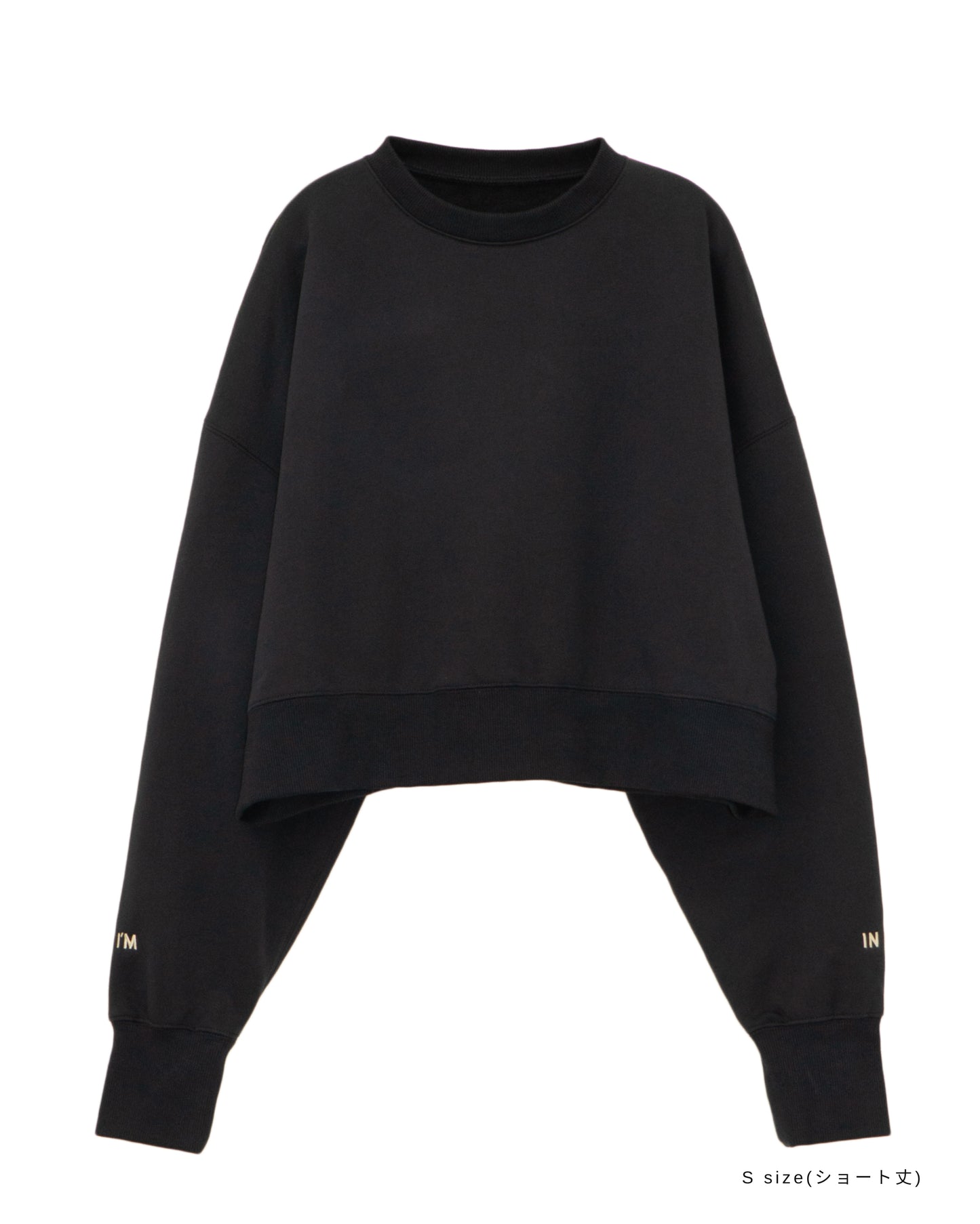 I'M IN ロゴスウェットトップス_Black