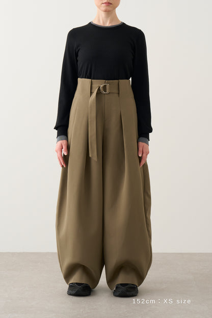タックベルトパンツ_Khaki