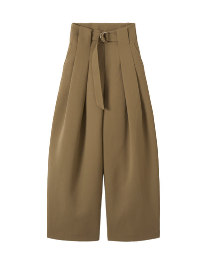 タックベルトパンツ_Khaki