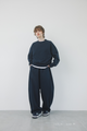 ギャザースウェットパンツ_Navy