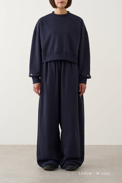 ギャザースウェットパンツ_Navy