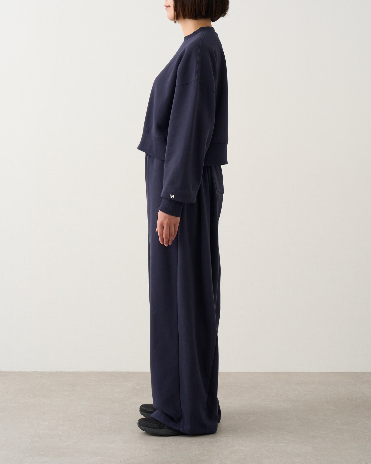 ギャザースウェットパンツ_Navy