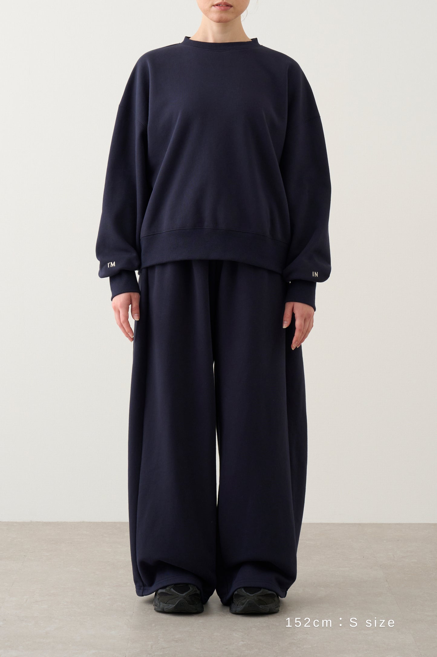 ギャザースウェットパンツ_Navy