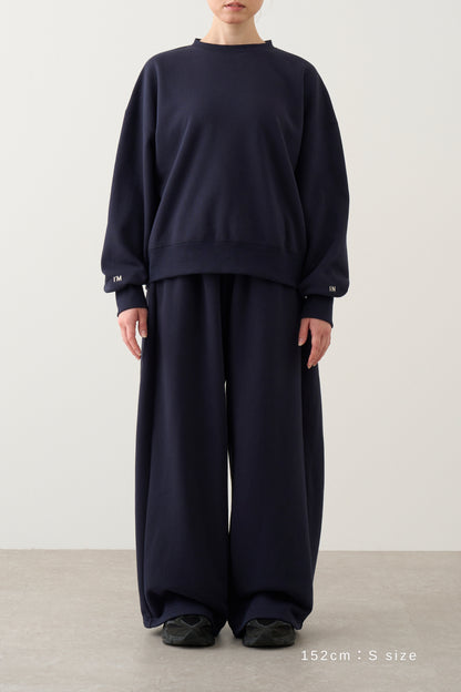 ギャザースウェットパンツ_Navy