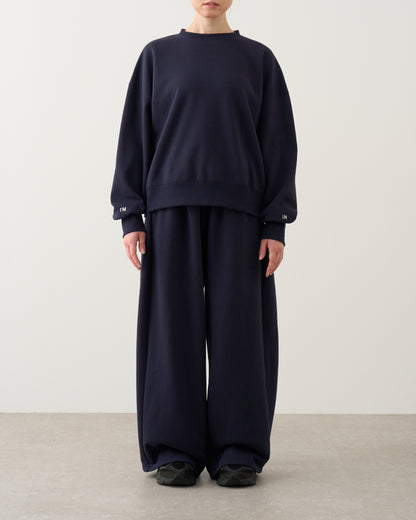 ギャザースウェットパンツ_Navy