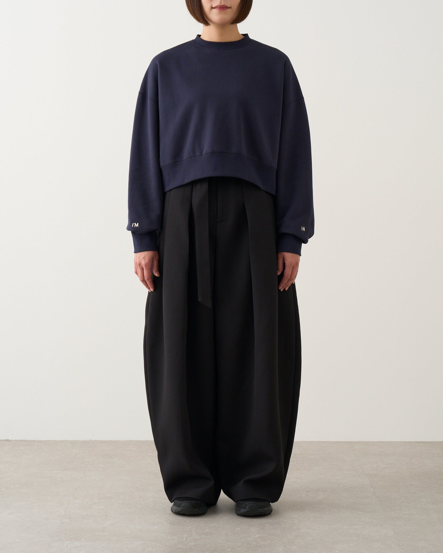 I'M IN ロゴスウェットトップス_Navy