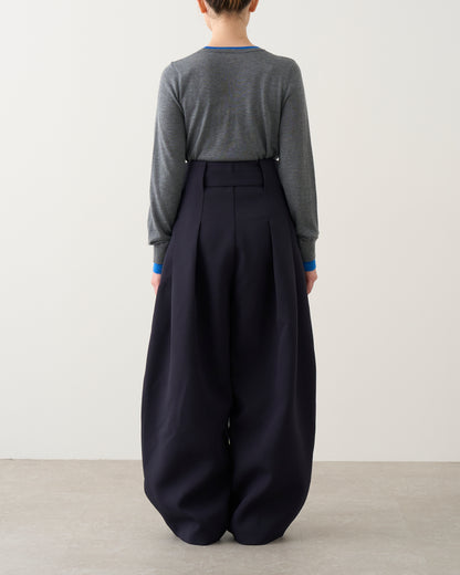 タックベルトパンツ_Navy